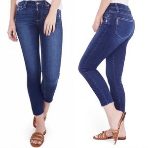 PAIGE Crop Raw Hem Mills Deconstructed Jean
